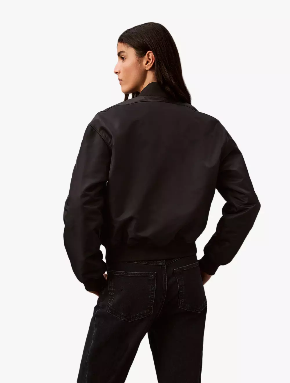 Calvin Klein - Padded Nylon Bomber Jacket - Black - black