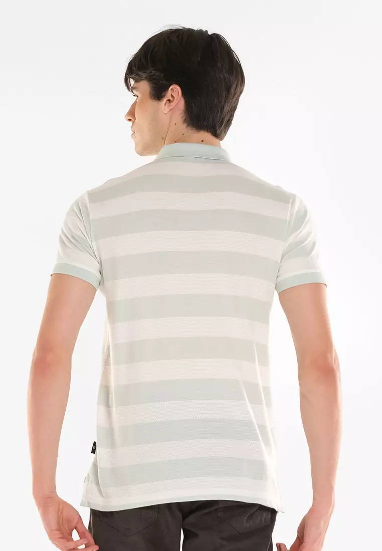 Wrangler Men's Stripe Polo Shirt