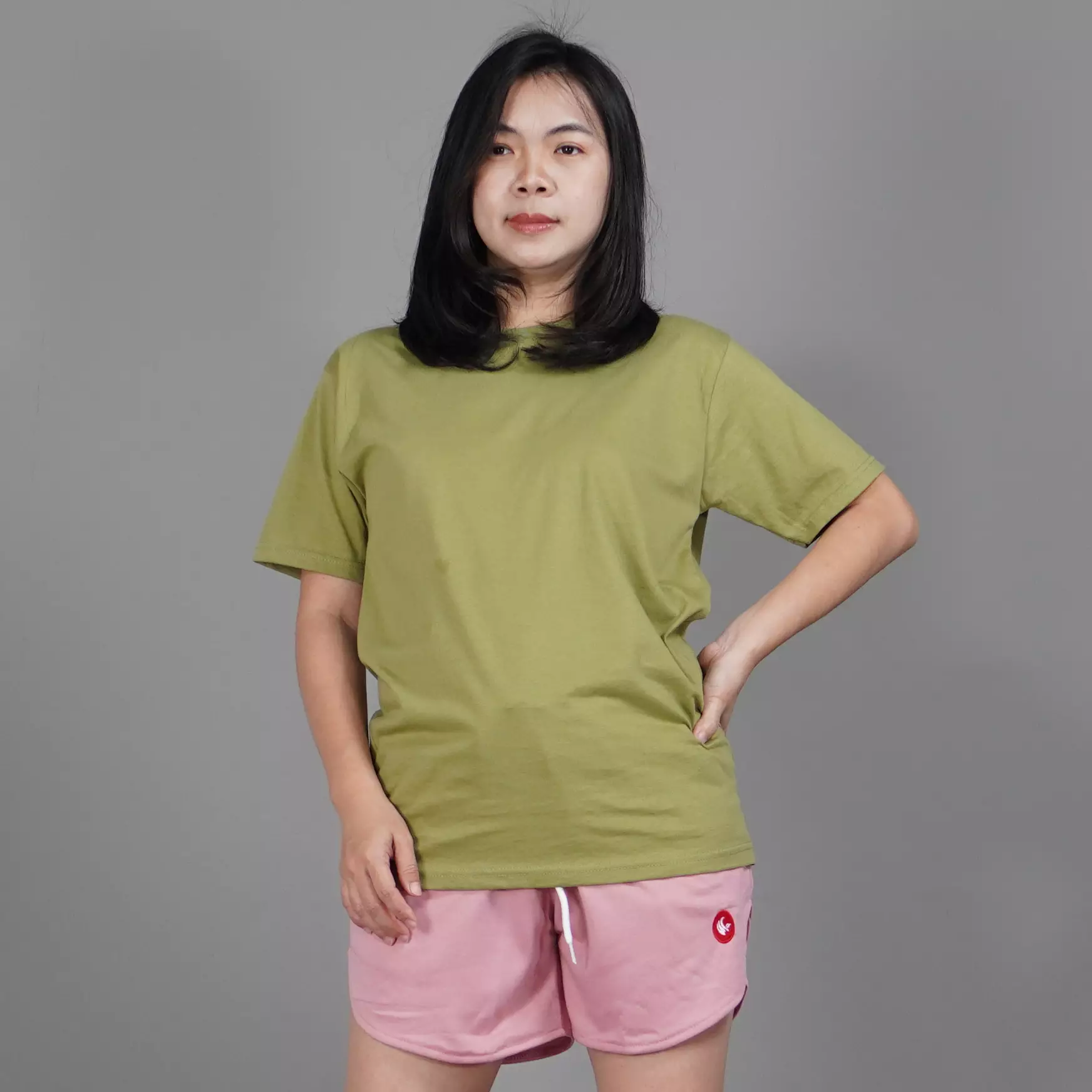  UNILO Size S-BIG Kaos Polos Lengan Pendek Cotton TShirt Short Sleeve - Matcha