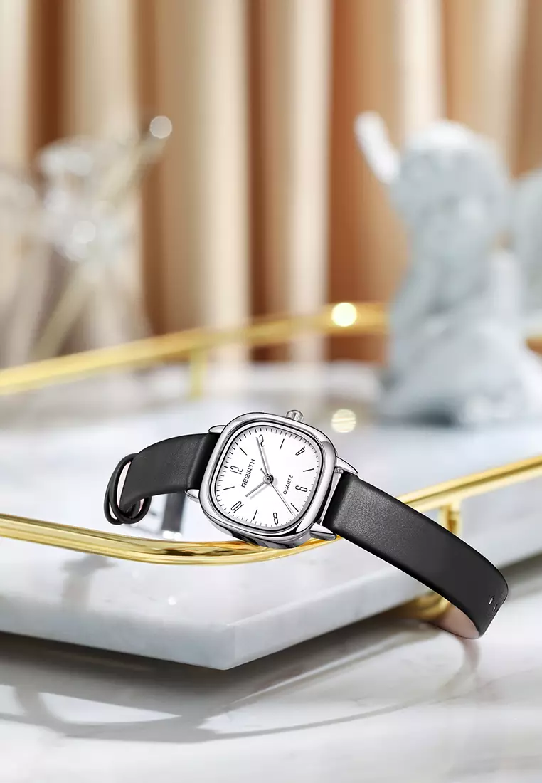 Jam Tangan Wanita Gaya Retro Korea untuk Bisnis Anti Air Jam Tangan Cewek Hitam