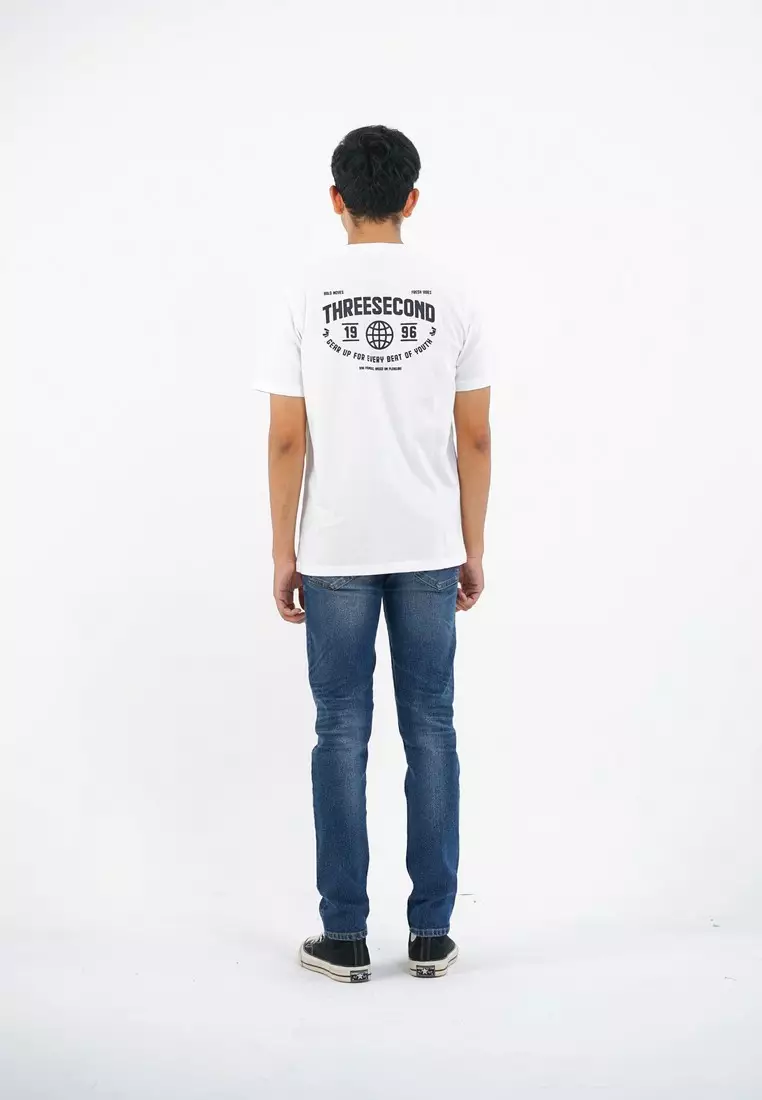 3Second Men's T-Shirt Short Sleeve Regular Fit Cotton Poca C940125