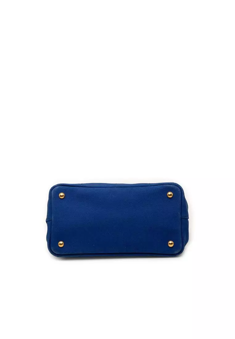 Pre-Loved Prada Small Canvas Canapa Logo Tote