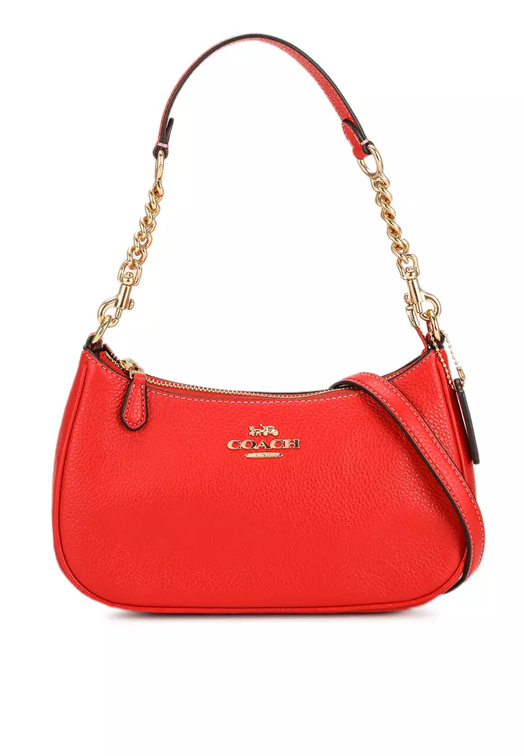 Coach red 2024 interior bag