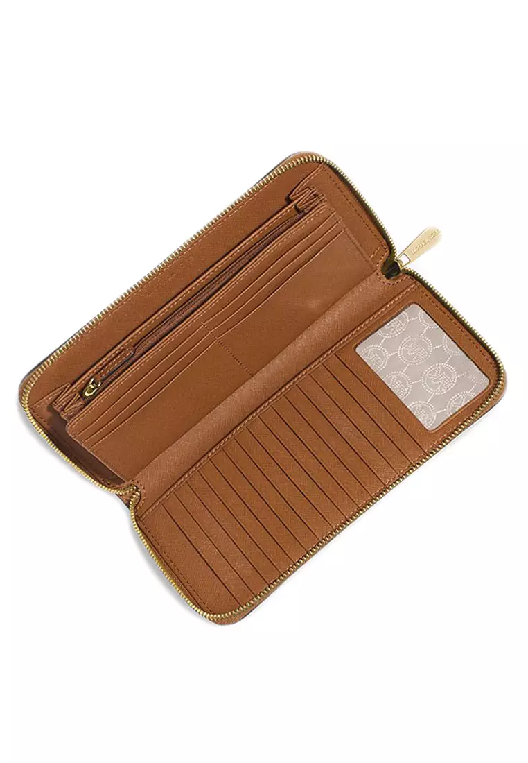 Michael kors jet set travel saffiano leather continental wallet discount