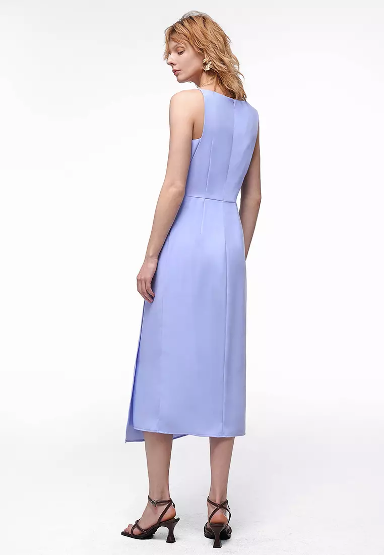 Pleat Detail Sheath Dress