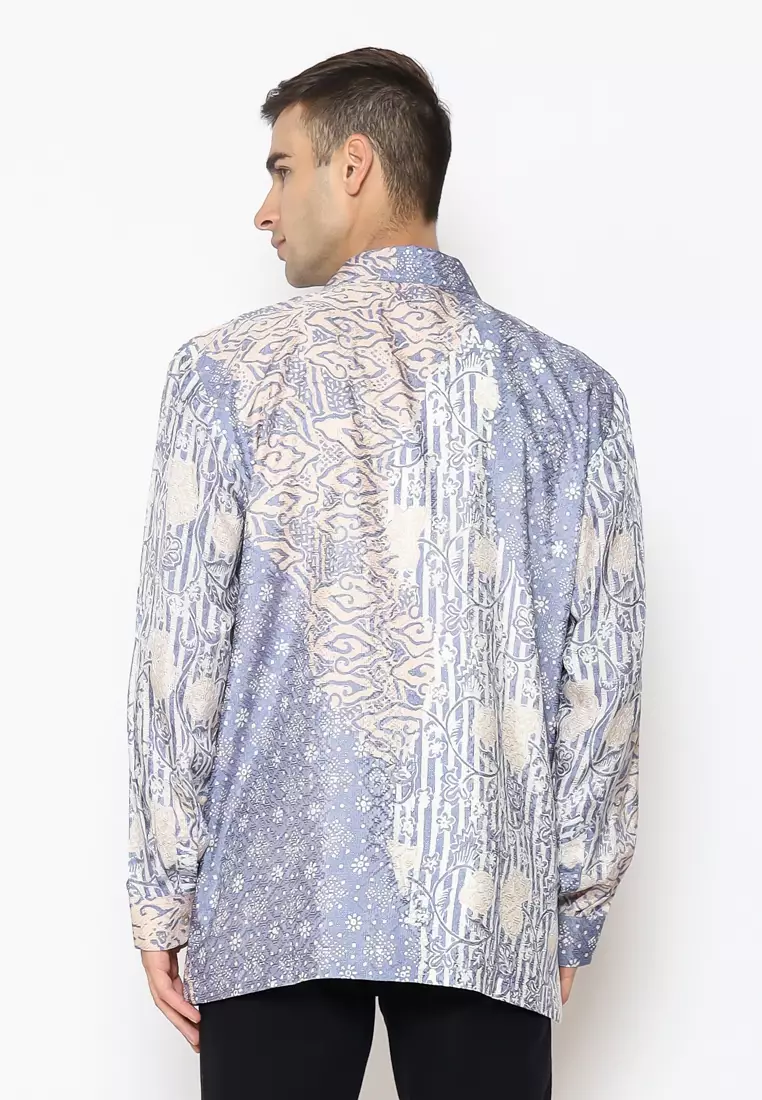 Rinjanie Batik - Kemeja Pria Modern - Batik Pastel Viscose Premium - Soft Pulau Series