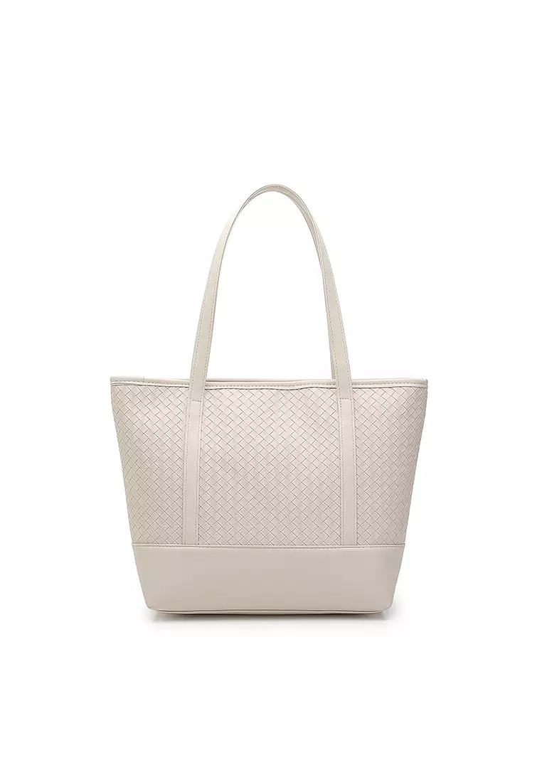 Women's Tote Bag / Shoulder Bag / Top Handle Bag - Grey