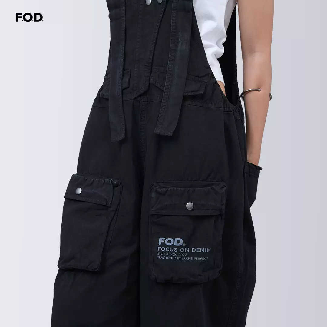Celana Overall Wanita Lala Dark Grey