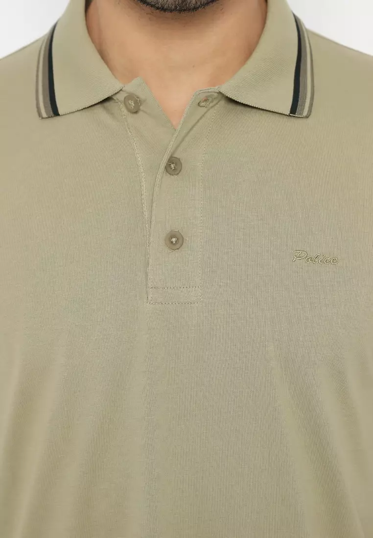 POLICE Polo Shirt Krah Stripes Pria 207200221