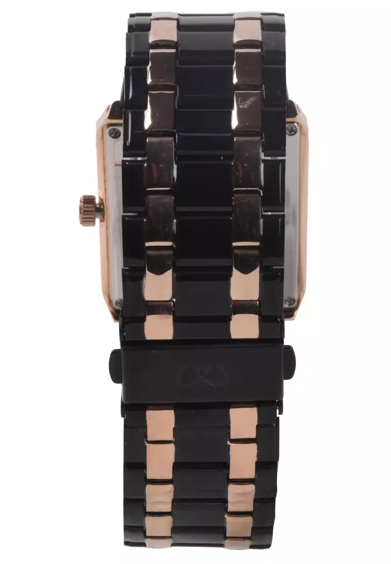 Mirage - Jam Tangan Analog Pria - Rosegold Black - Stainless Steel Bracelet - 7716M-A