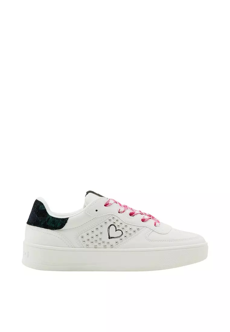 Discount on Desigual  shoes - SKU: Desigual Woman Shoes Heart Platform Sneakers.