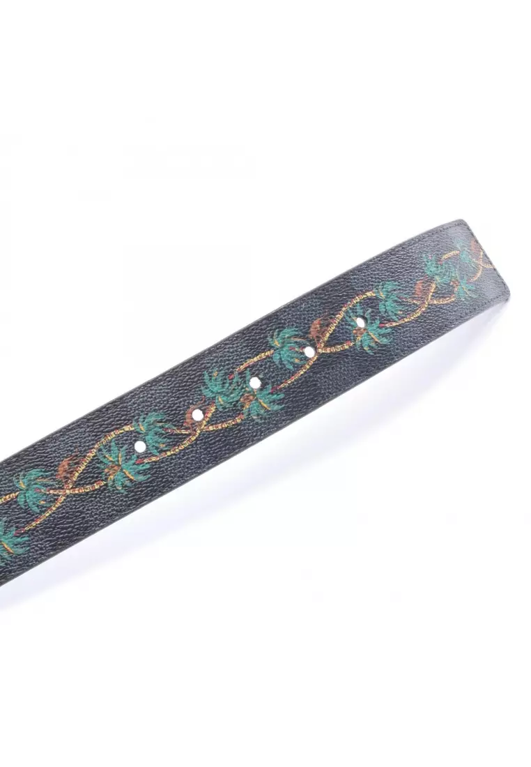 Pre-Loved Louis Vuitton ceinture damier print 40MM belt PVC black multicolor reversible