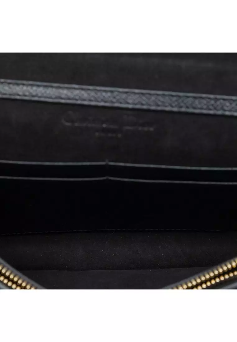 Pre-Loved Dior Grained Calfskin 30 Montaigne 2 In 1 Pouch
