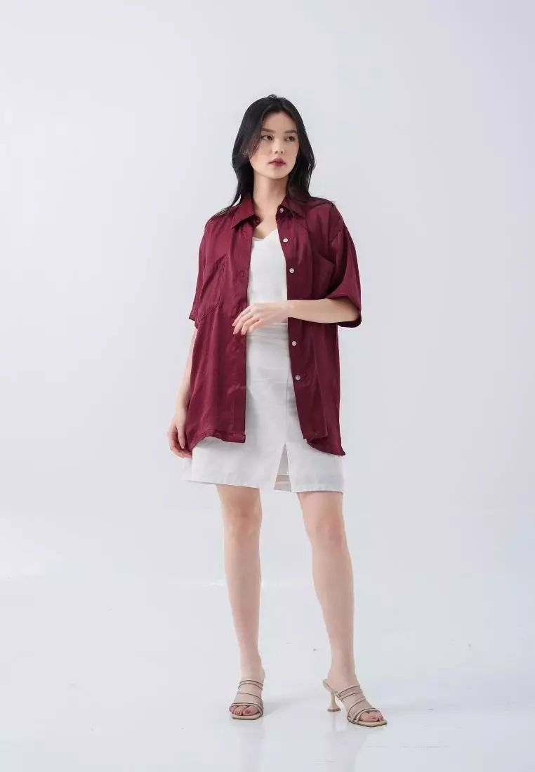 Mille fleur Shirts Mordy maroon