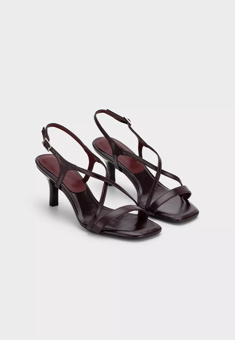CLOUDFOAM STRAPPY SQUARE TOE MID HEEL SANDAL