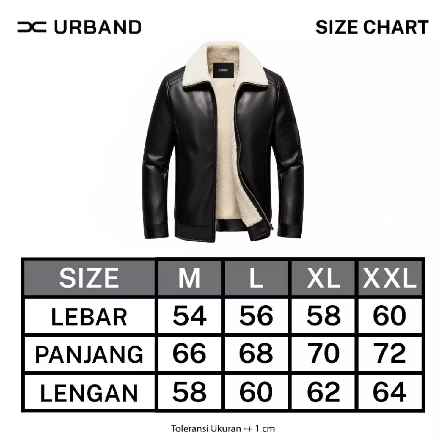 Jaket Kulit Sintetis Inner Sherpa