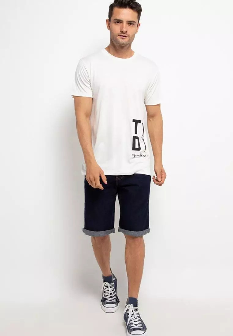 MTH73 Kaos Distro Pria Putih Third day Big Thdy Waist