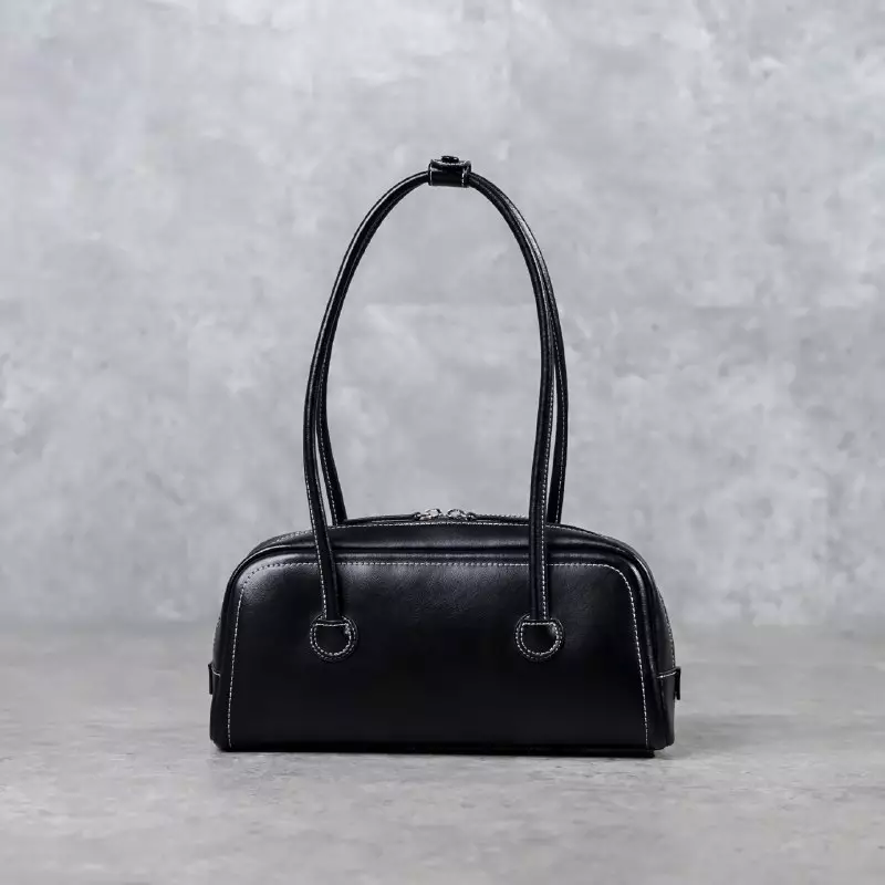 Tas MARGE SHER WOOD LEATHER PLAIN BLACK SHOULDER BAG 100% ORIGINAL