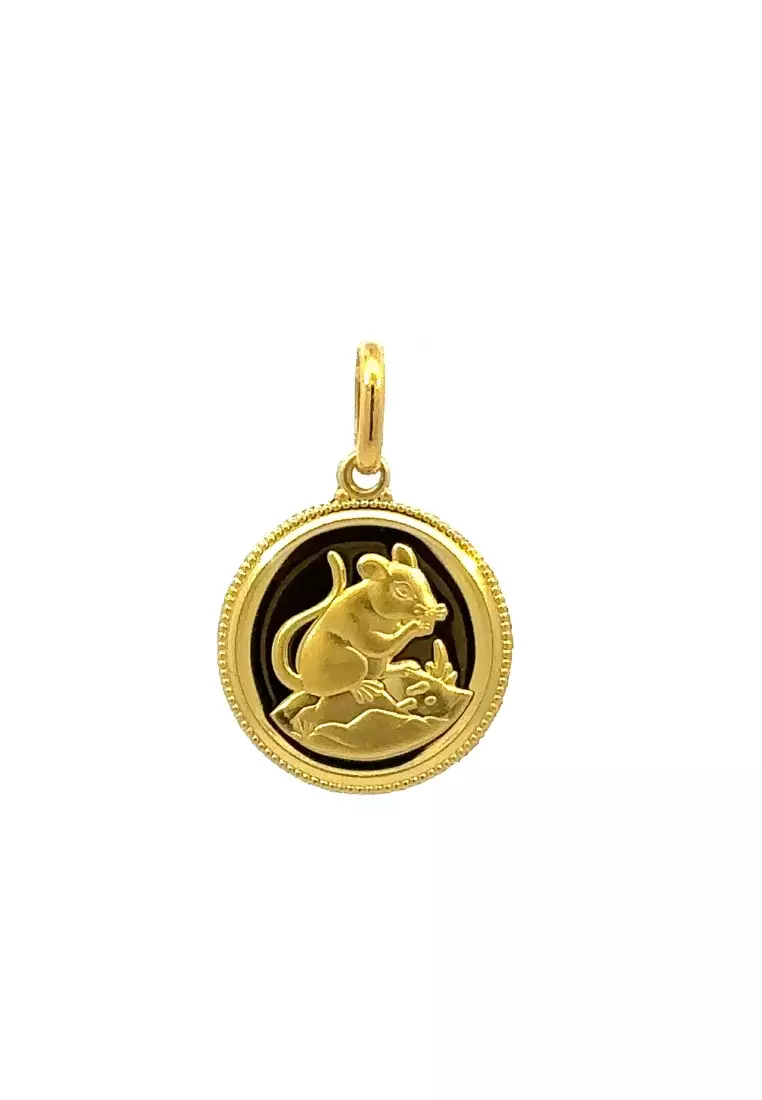 Poh Kong POH KONG 916 22K Yellow Gold Chinese Zodiac Pendant Rat