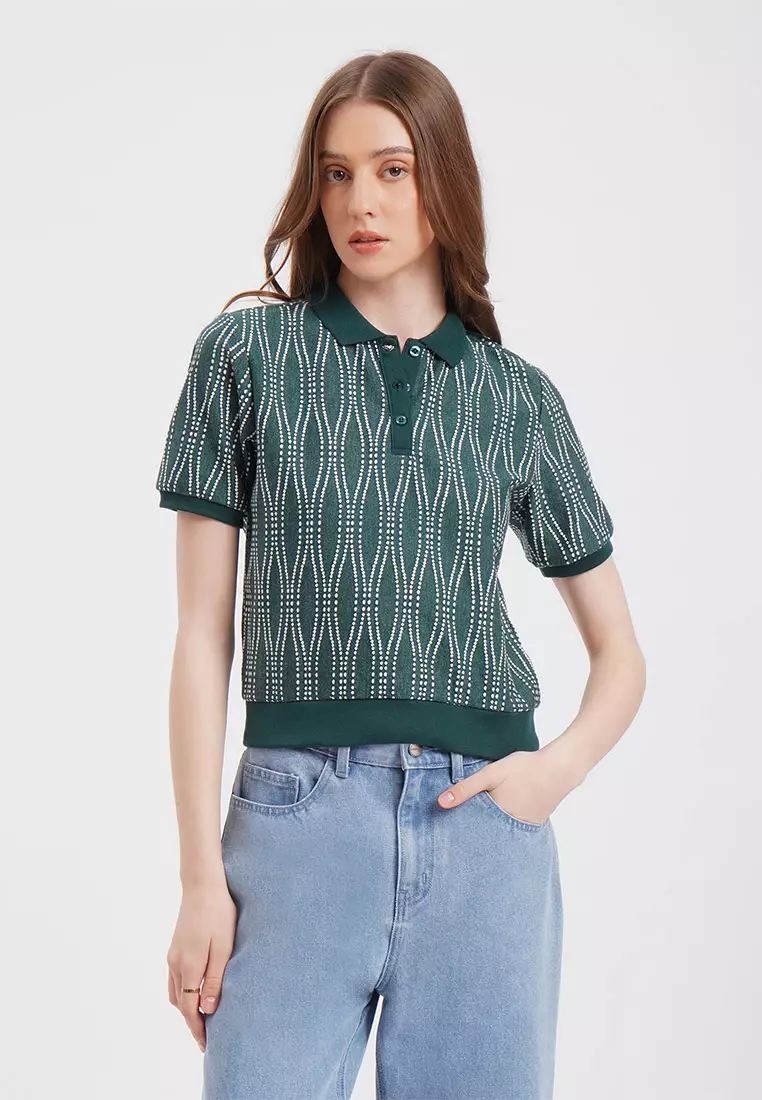 Buy Penshoppe Relaxed Fit Jacquard Polo 2024 Online ZALORA