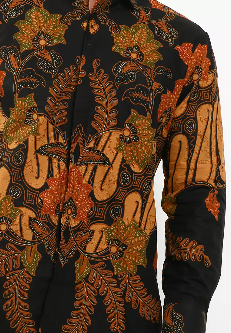 Batik Lasm jagakarsa Kemeja Batik Pria Premium Slimfit Modern Lengan Panjang