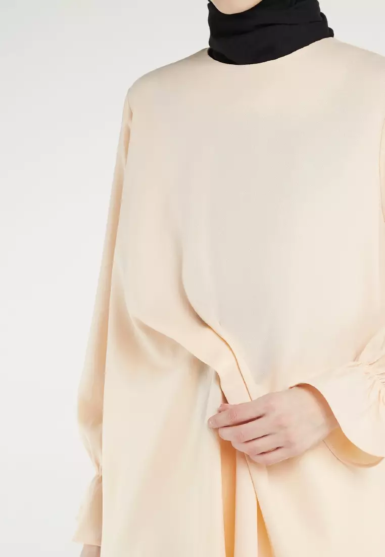 MAYONETTE Farah Tunic Moscrepe Premium - Atasan Wanita Tunic Kekinian 2021 - Peach
