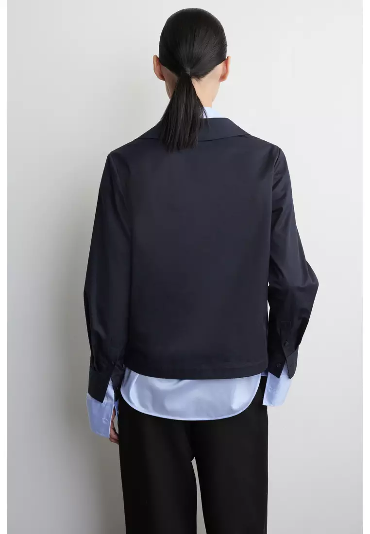 COTTON OPEN-COLLAR SHIRT