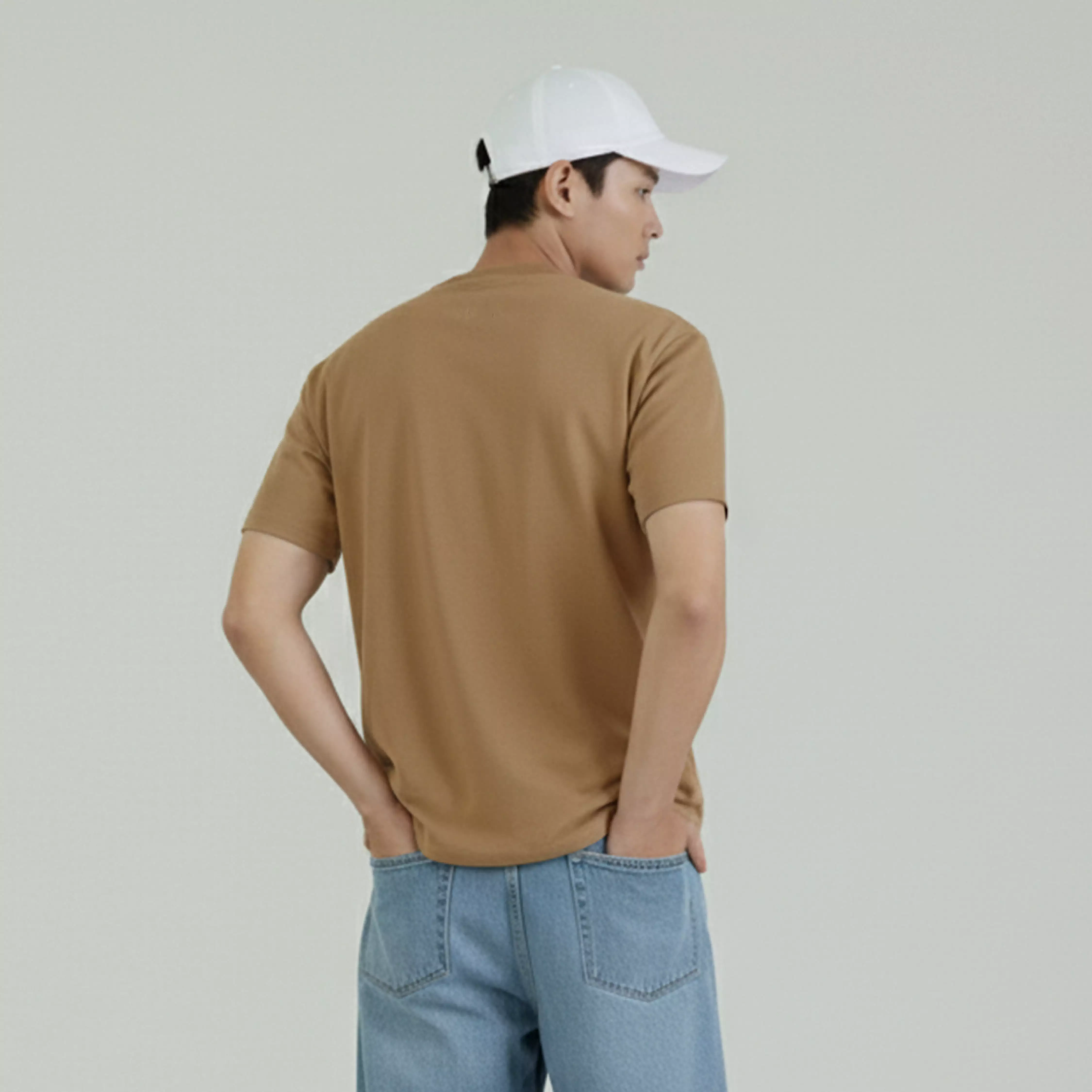KALE NEO BROWN T-Shirt Fitted Tee Short Sleeve Cotton Cloudy