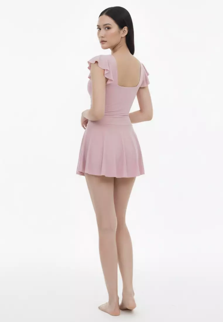 Taurus One-Piece Swimdress with Ruffles – Padded Wire-Free Women Swimwear