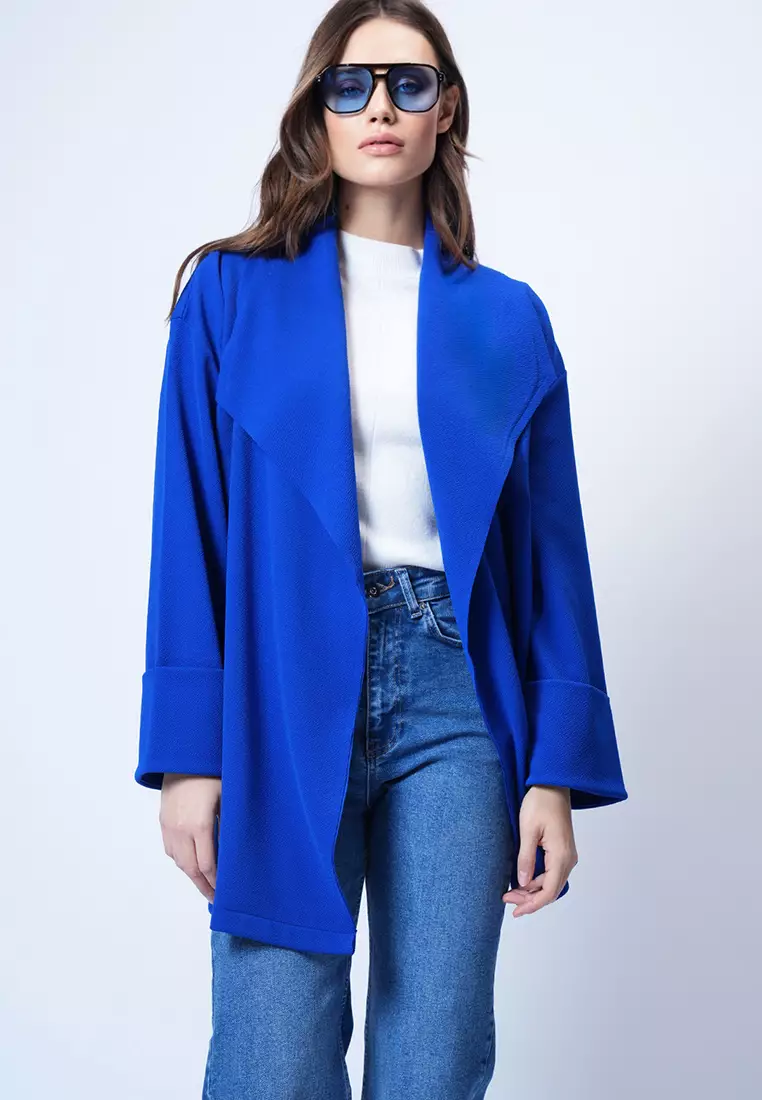 Shawl Collar Textured Jacket