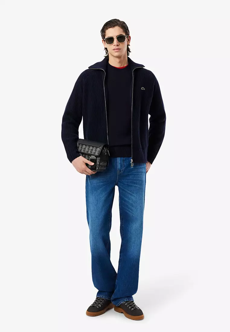 Carded Wool Crew Neck Sweater