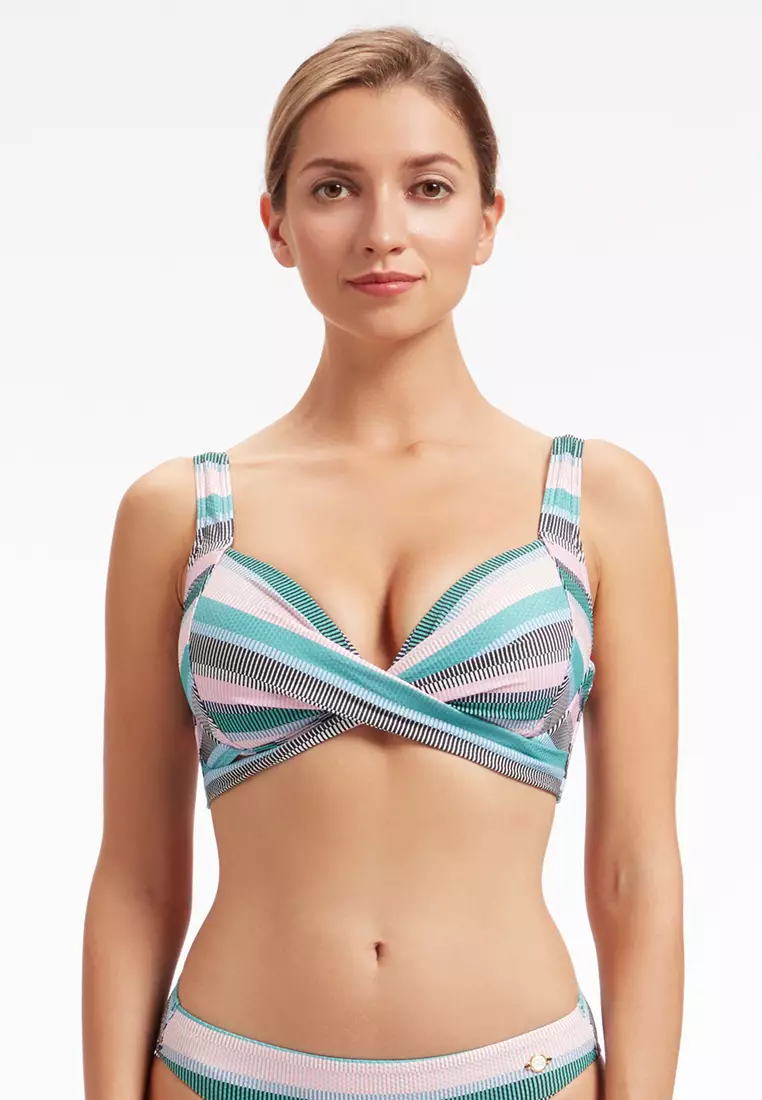 Sunseeker Baydere Stripe D Cup Bikini Top
