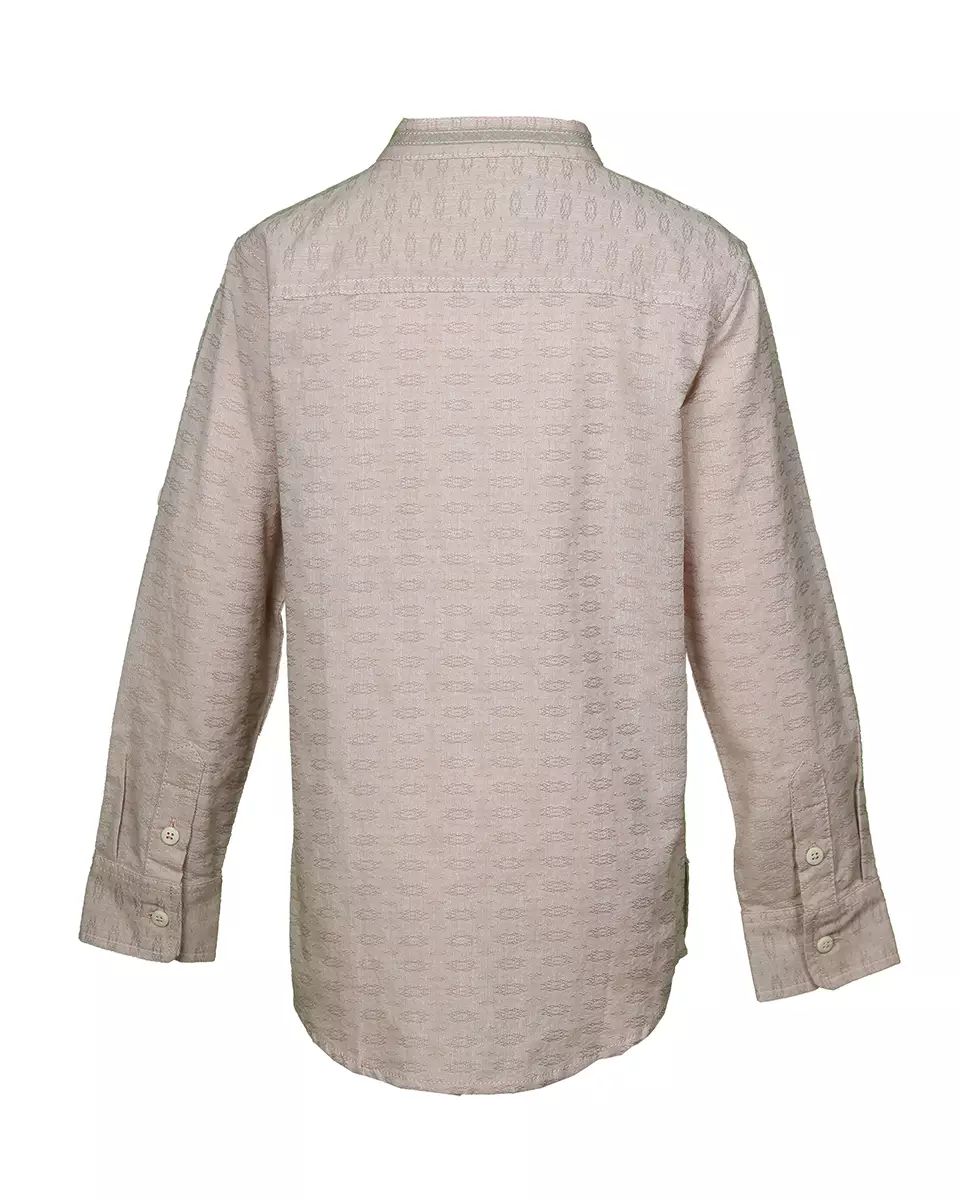 Pito Dito Boy Kreafen Kemeja Panjang Anak Beige Motif - Size 4