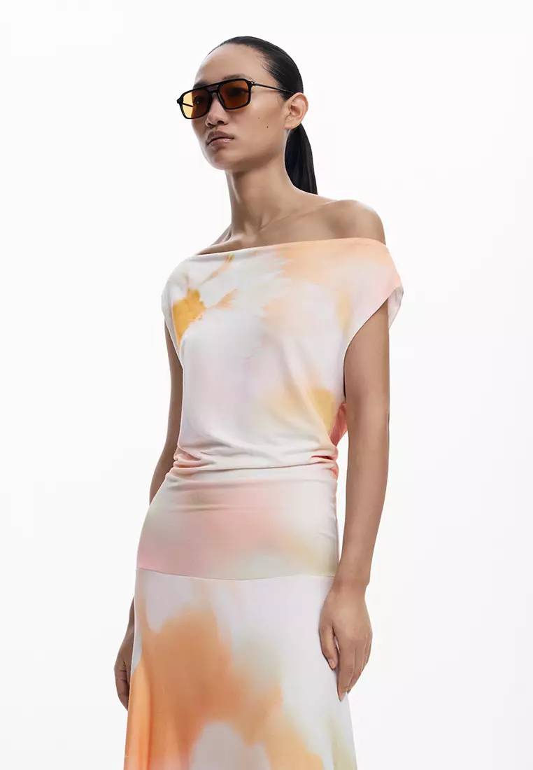 Asymmetric long dress