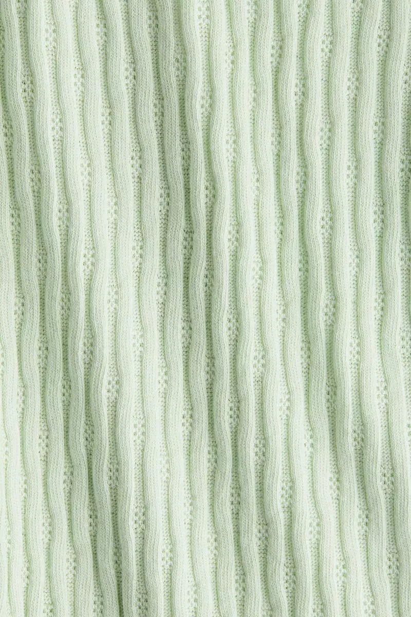 Flounce-trimmed cotton top