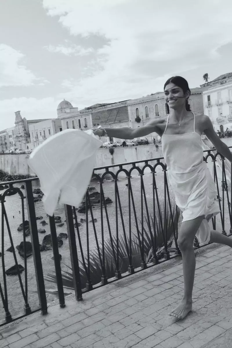 Buy H&M Draped linen-blend dress Online | ZALORA Malaysia