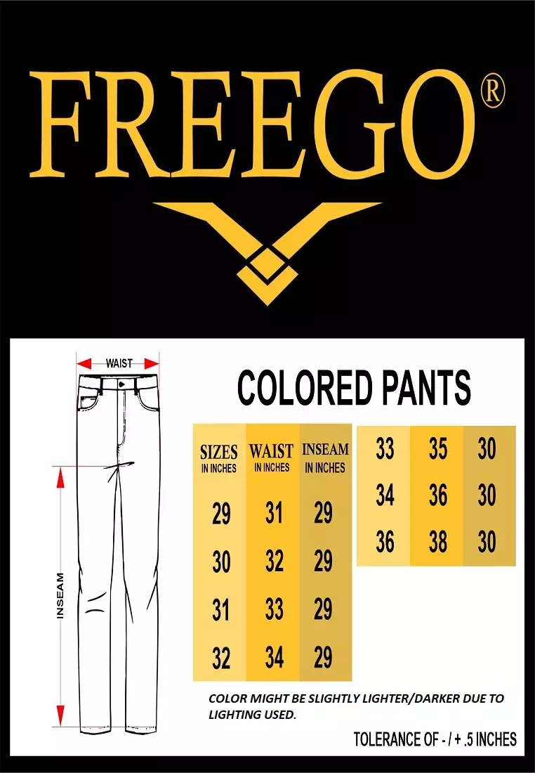 Colored Long Pants Slim Tapered Stretch