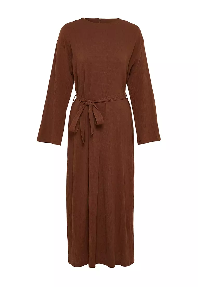 MODEST Boat Neck Maxi Dress