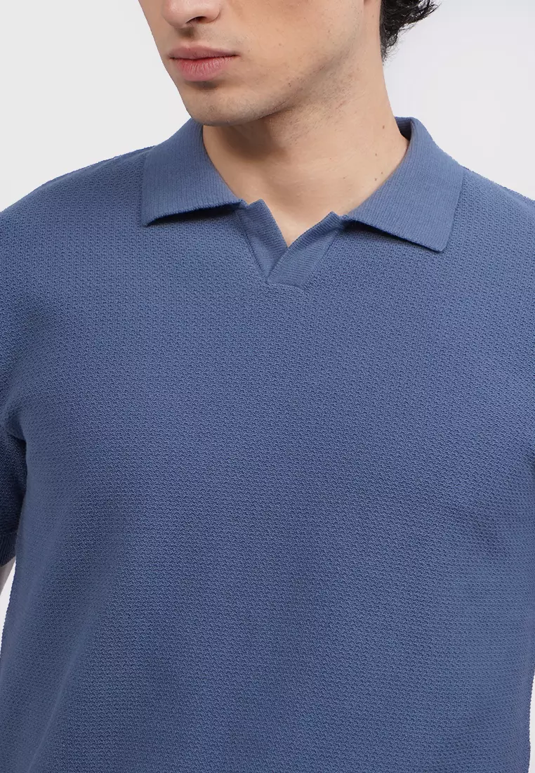 Short Sleeve Knit Polo Shirt