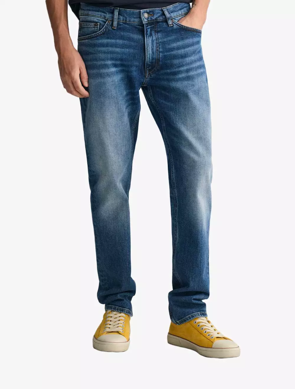 GANT - Pakaian Pria - Slim Gant Jeans - Mid Blue Vintage