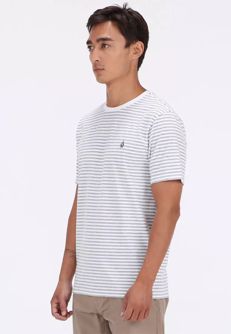 MCT TYPSY STRIPY SHORT SLEEVE TEE WHITE