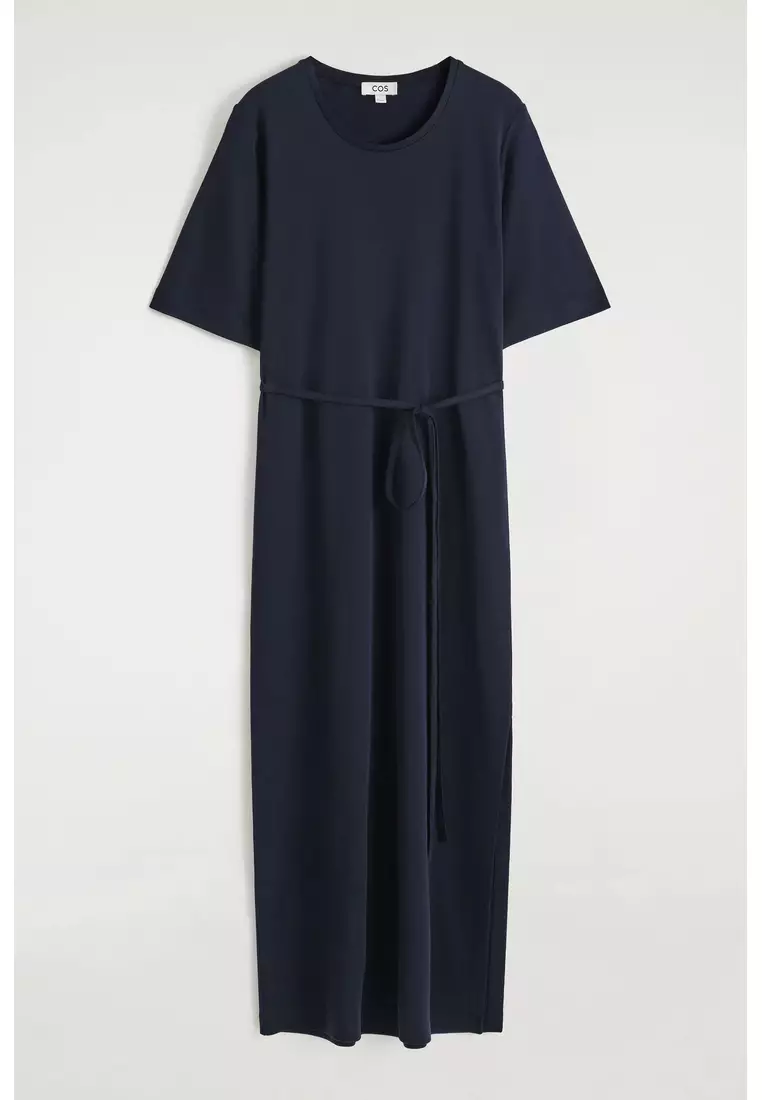 BELTED MIDI T-SHIRT DRESS