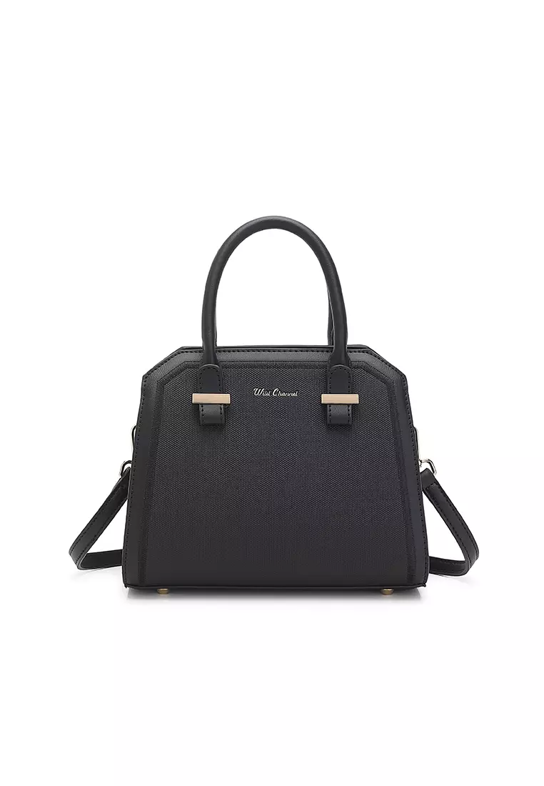 Women's Top Handle Bag / Sling Bag / Crossbody Bag / Shoulder Bag - Black