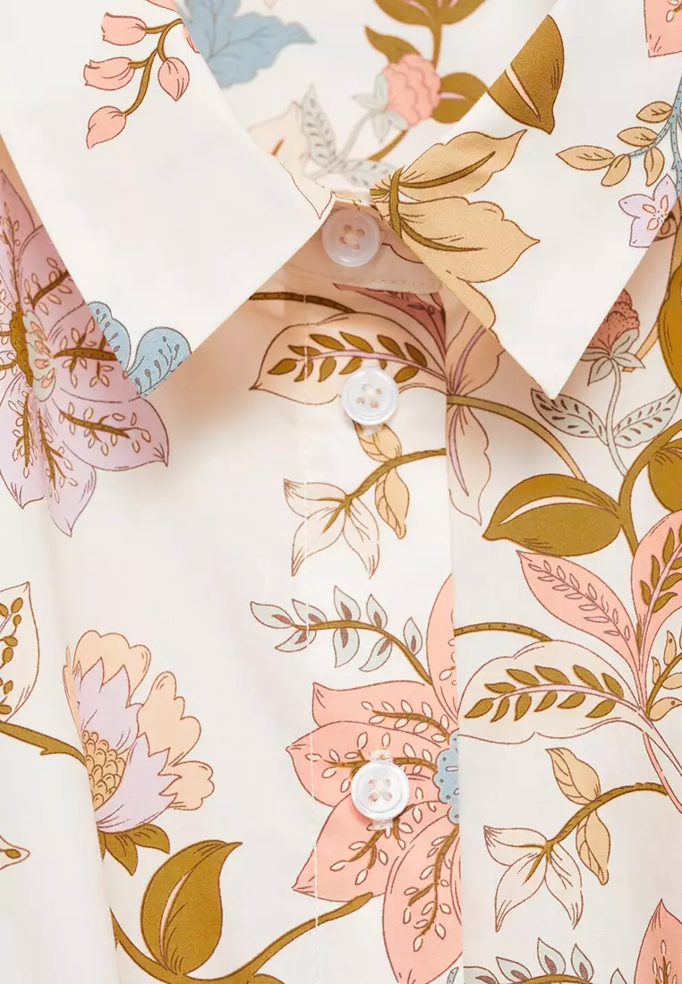 Floral-Print Dress With Knot