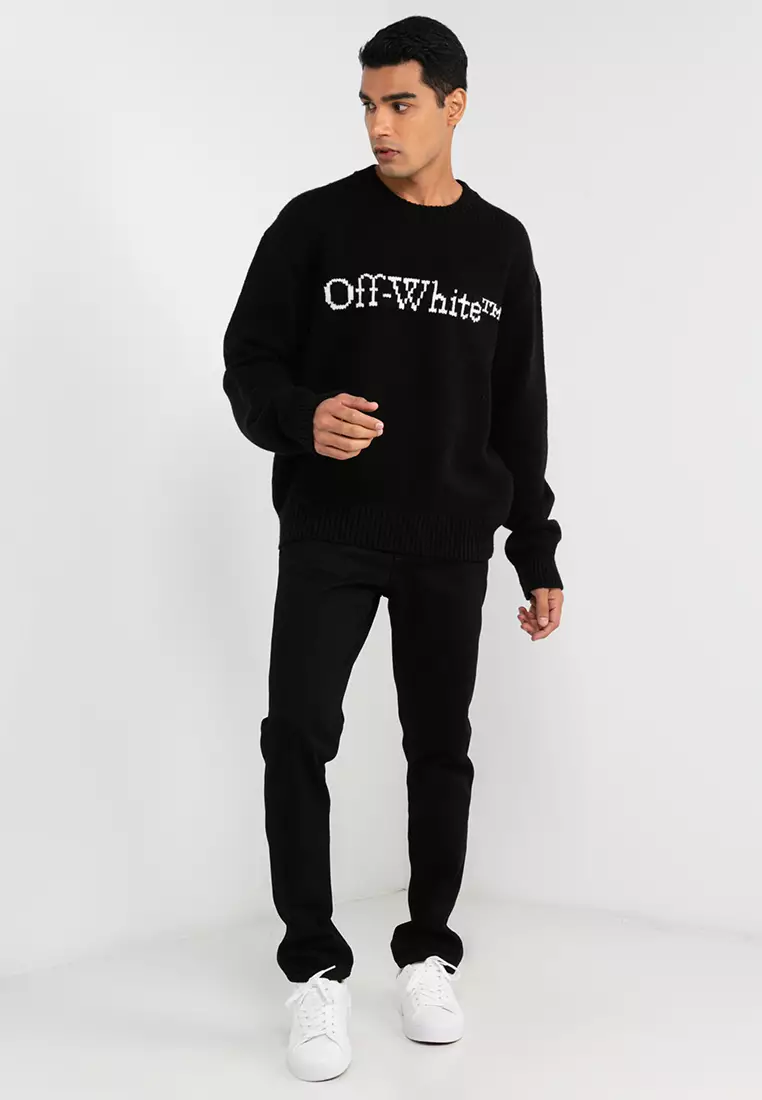Buy Off white Logo Intarsia Wool Jumper ik 2024 Online ZALORA