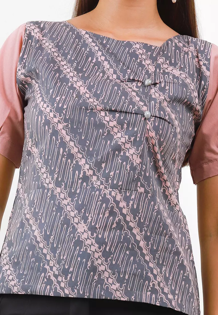 Arabella Blouse Batik Lengan Pendek