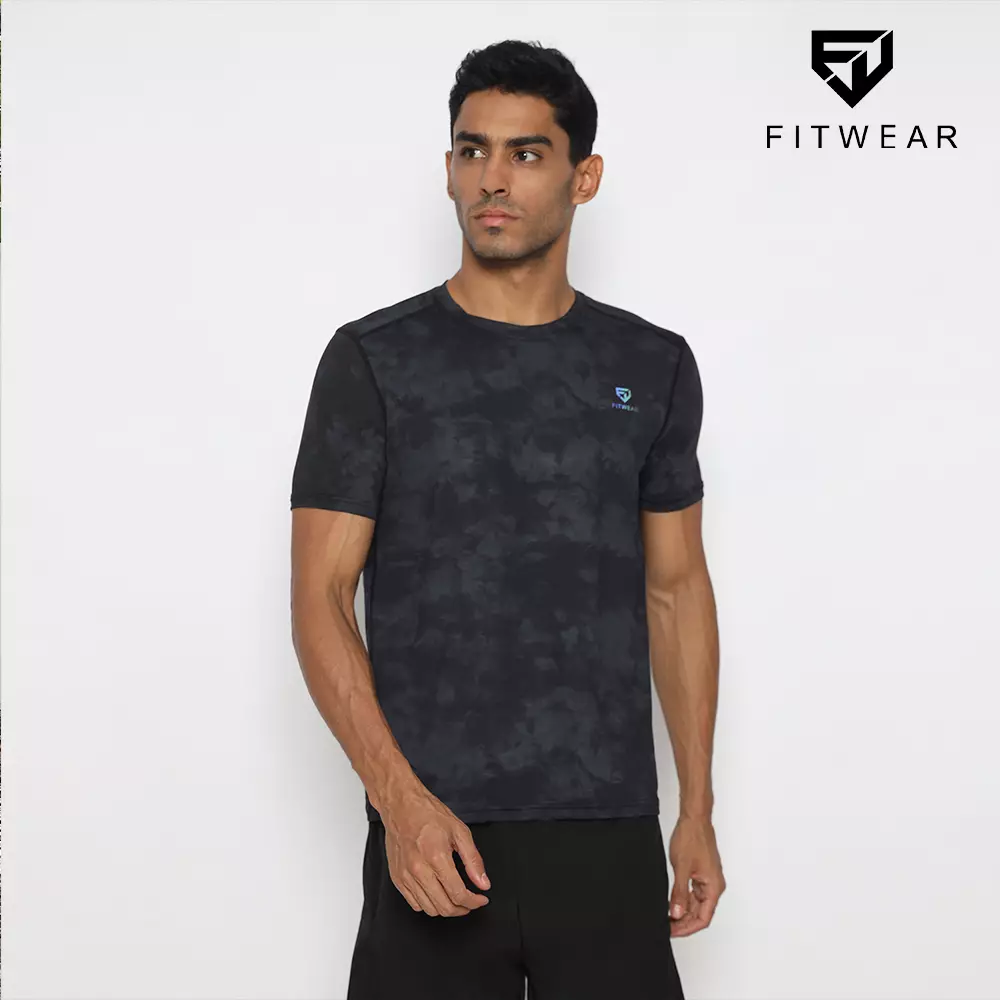 Fitwear - Kaos Dryfit Pria DAMIAN TIE DYE - BLACK