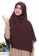 First Hijab brown Nasya Square Hijab In Dark Chocho 42F99AAE6E0A18GS_5