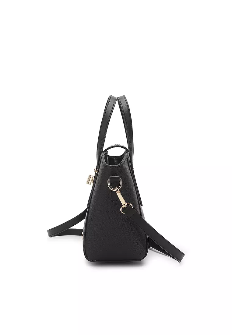 Women's Twist Lock Top Handle Bag / Sling Bag / Crossbody Bag (手拿袋 / 斜孭袋) - 黑色