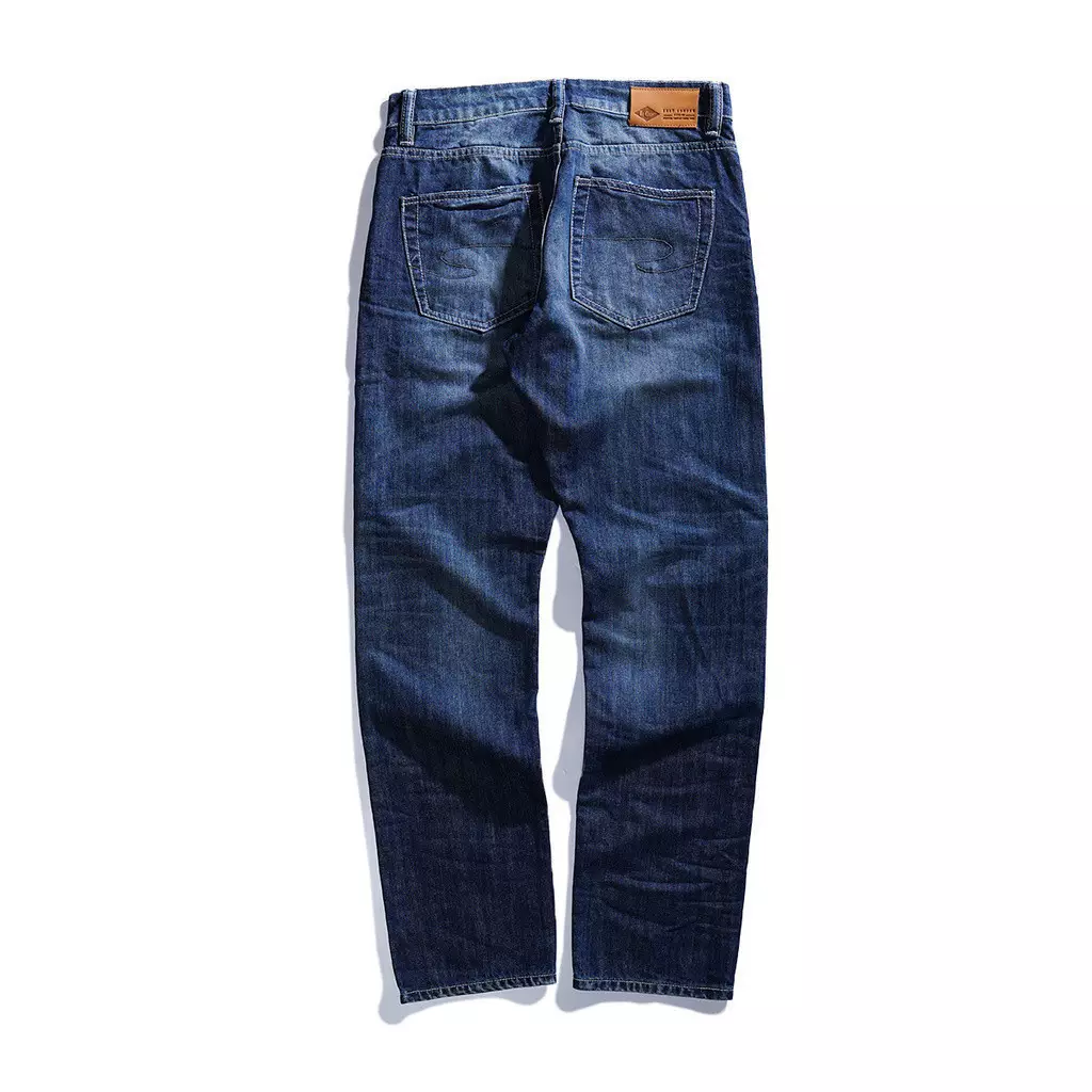 Lee Cooper Tapered Fit Jeans Arthur Repaired Medium Blue